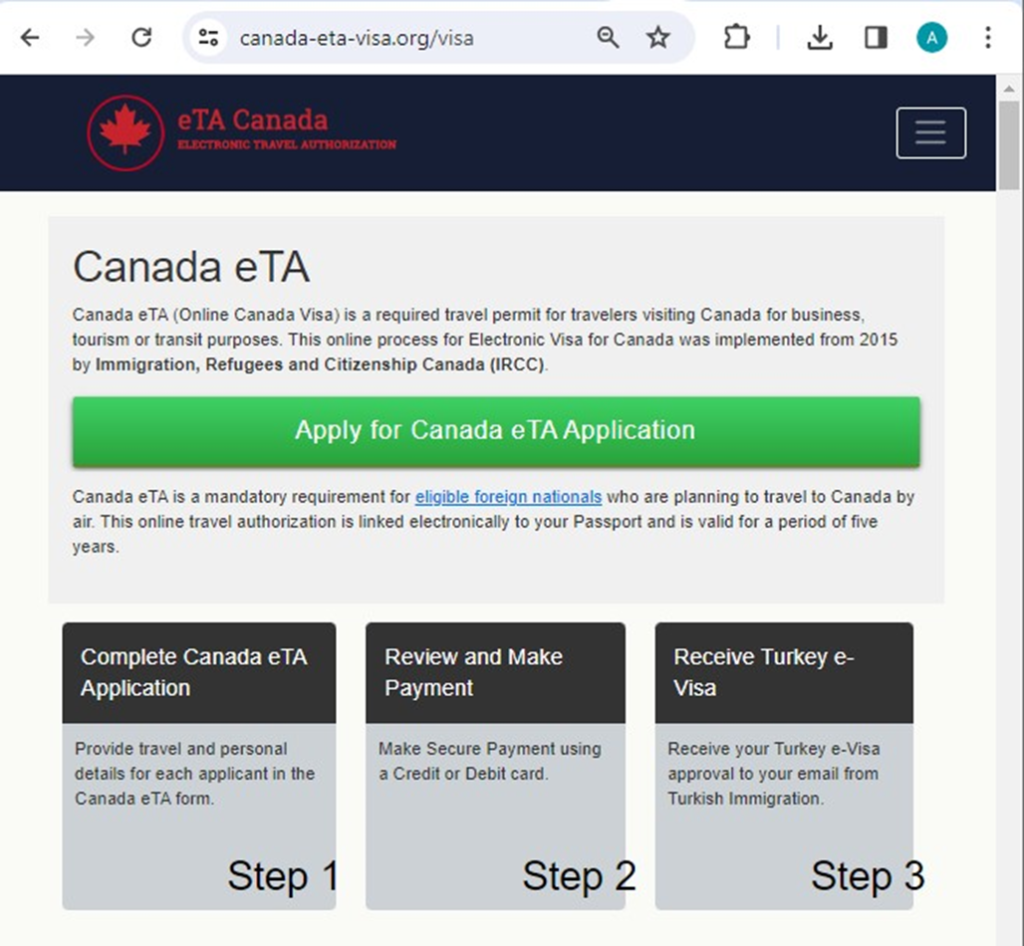 CANADA  Official Canadian ETA Visa Online – Immigration Application Process Online